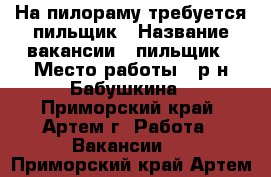 На пилораму требуется пильщик › Название вакансии ­ пильщик › Место работы ­ р-н Бабушкина - Приморский край, Артем г. Работа » Вакансии   . Приморский край,Артем г.